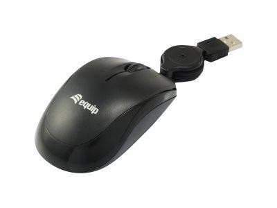 Equip Optische Reisemaus, Kabel, schwarz / 245103