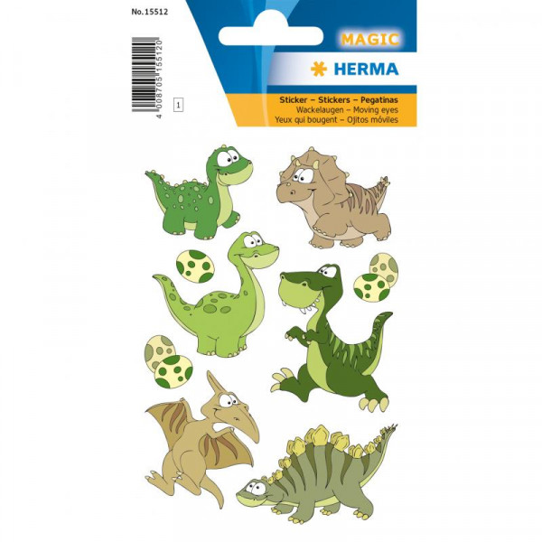 HERMA Sticker MAGIC Dinokinder Wackelaugen