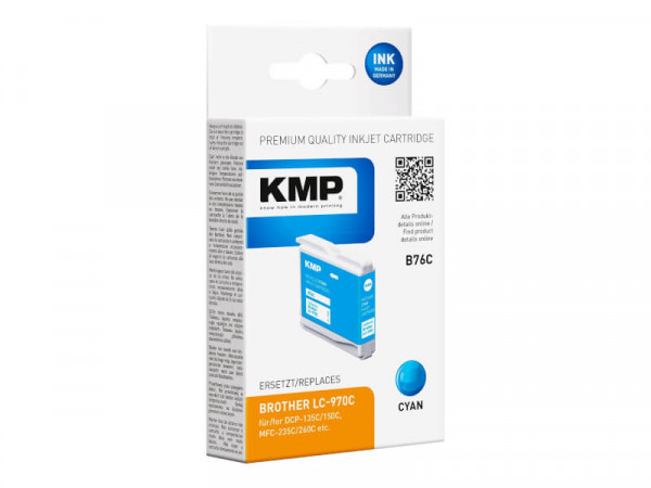 KMP Patrone Brother LC-970C 300 S. cyan remanufactured