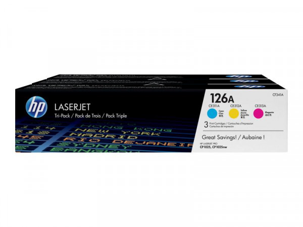 Toner HP CF341A TriPack CF341A 1000 Seiten
