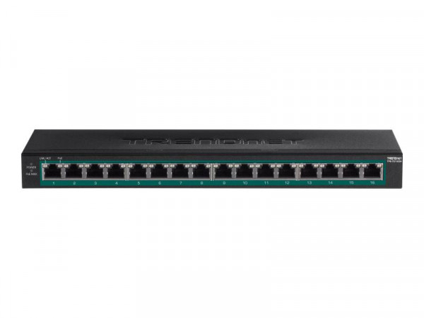 TRENDnet 16-Port Gigabit PoE+ Switch(123W)