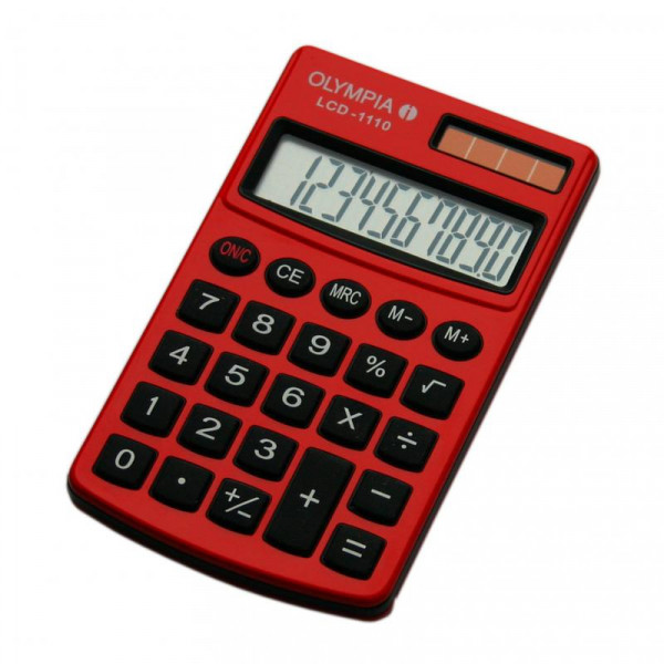 Olympia Taschenrechner LCD-1110 rot