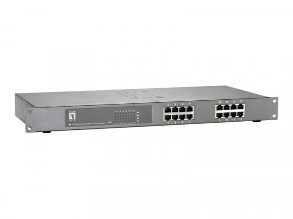 LevelOne Switch 16x FE FEP-1612 480W 16xPoE+