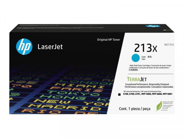 HP 213X Cyan LaserJet Tonerpatrone