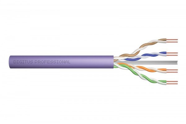 DIGITUS Instal-kab Cat6 U/UTP tw.Pair 100m violett