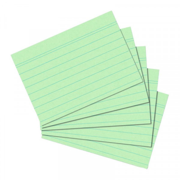 Herlitz Karteikarte A6 liniert grün 100er Packung