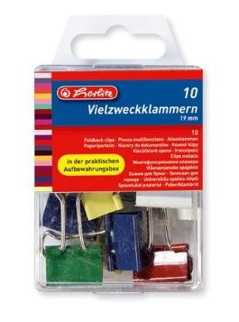 Herlitz Vielzweckklammer Metall farb sort. 60BI 10er Hängeb.