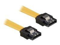 SATA-Kabel Delock SATA III -> SATA St/St 0.10m gelb Clips