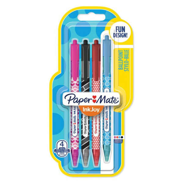 PAPER MATE Kugelschreiber InkJoy Wrap 100 RT 4 Stk Blister