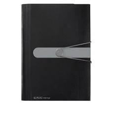 Herlitz Fächermappe A4 PP schwarz 12 Fächer m.Gummizug