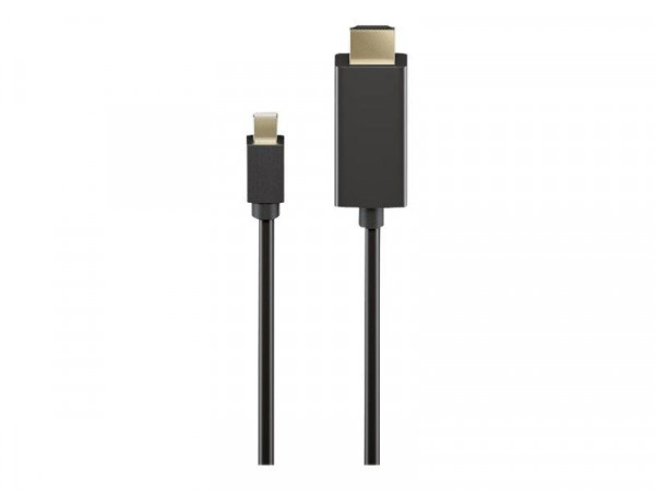 Goobay Mini Displayport 1.2 St / HDMI St, 3m, schwarz, Bulk