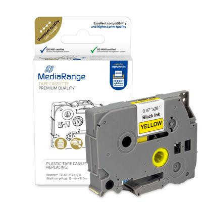 MediaRange Schriftbandka. Brother TZ-631/TZe-631 12mm 8m sch