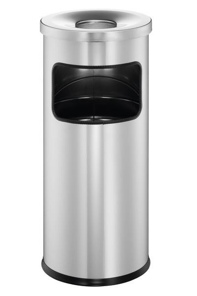 DURABLE Papierkorb Safe mit Ascher rund silber