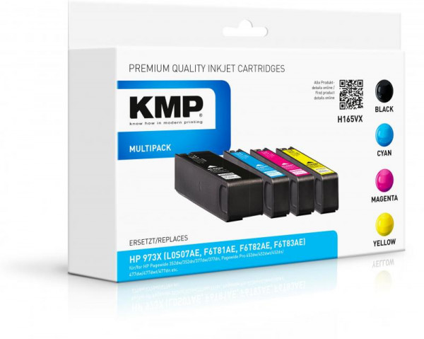 KMP Patrone HP NR.913X Multip. 7000-10000 S. H165VX refilled