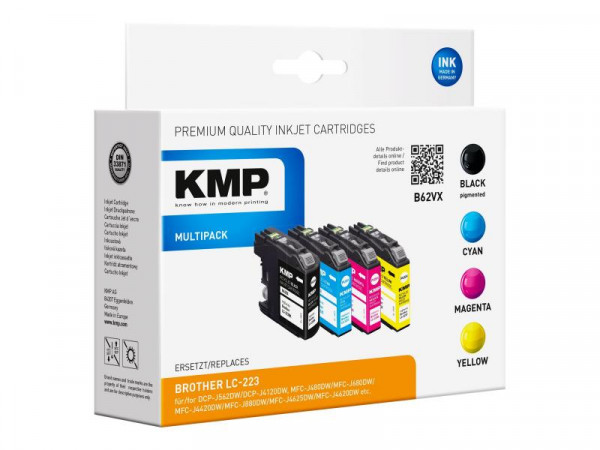 KMP Patrone Brother LC-223 VAL Multip. 4x550 S. B62VX