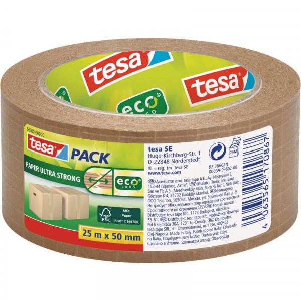 tesapack Papier ecologo ultra Strong 25m 50mm -Packband-