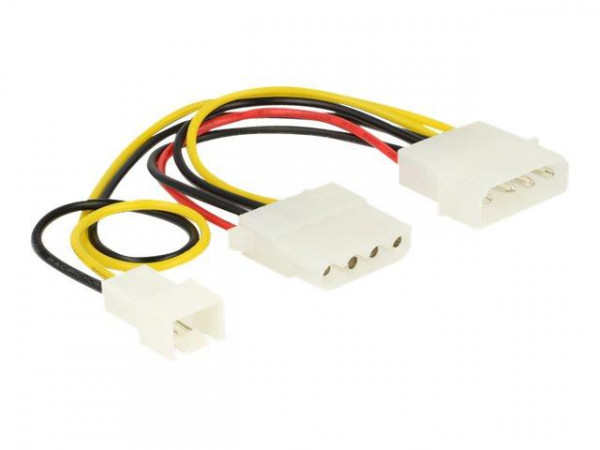 Stromkabel Delock Molex 4Pin -> Molex 4pin +3Pin Lüfter