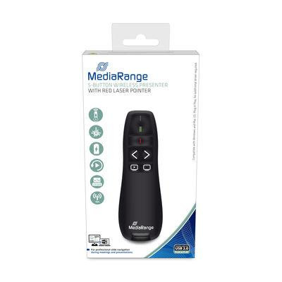 MediaRange Präsentationsfernbedinung 5Tasten Laserpointer sc