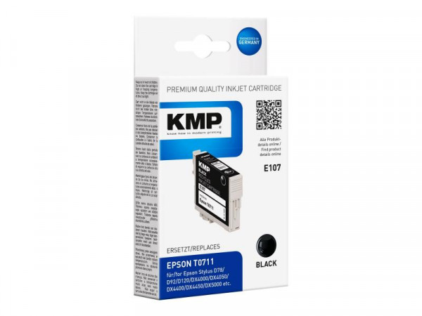 KMP Patrone Epson T0711 black 245 S. E107 remanufactured