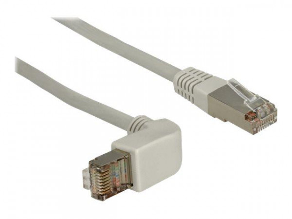 Patchkabel gewinkelt Delock RJ45 S/FTP Cat5e 2.00m grau