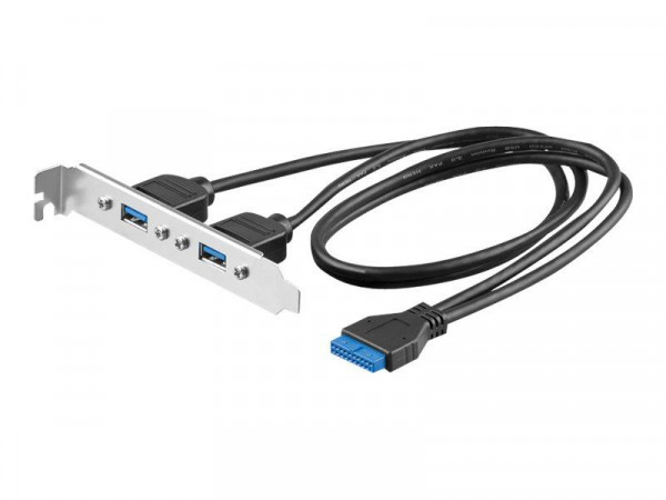 Goobay Slotblende 2x USB-A 3.0 Bu / 1x USB 3.0 intern, Bulk