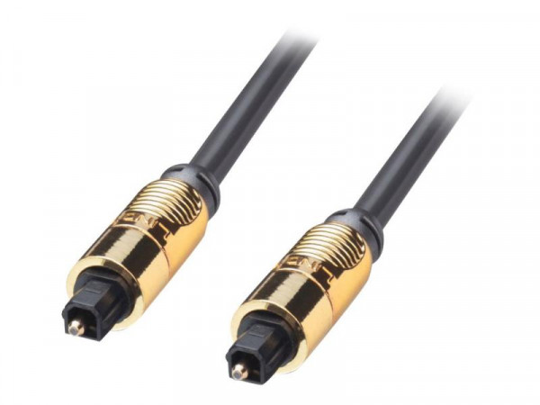 Lindy Toslinkkabel GOLD 15m TOSLINK SPDIF Metallstecker