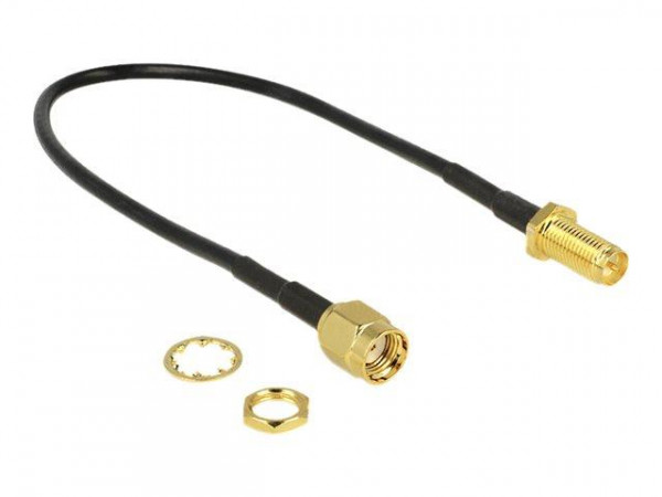 HF Adapter Delock RP-SMA -> RP-SMA zum Einbau 200mm St/Bu