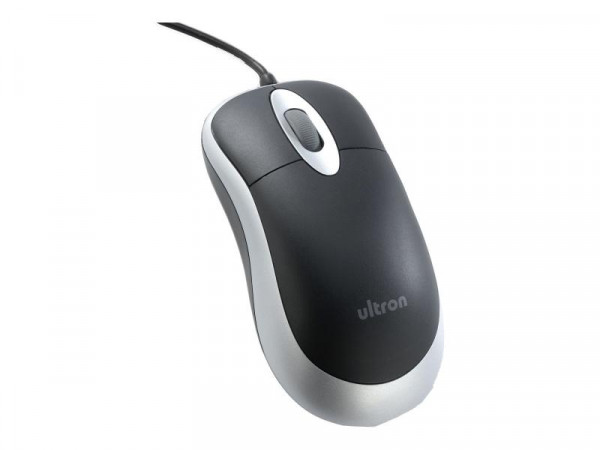 Maus ultron UM-100 basic Optical USB schwarz/silber