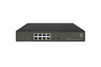 LevelOne Switch 8x GE GES-2110P 2xGSFP 19" 130W 8xPoE+
