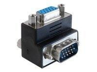 VGA Adapter Delock D-Sub15 -> D-Sub15 St/Bu, 270° gewinkelt