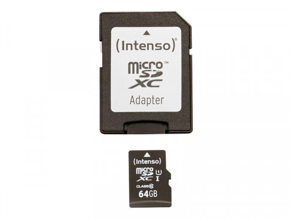 SD MicroSD Card 64GB Intenso SD-HC UHS-I retail