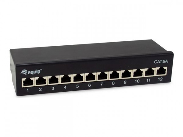 Equip Patchpanel 12x RJ45 Cat6A FTP 1HE Premium schwarz