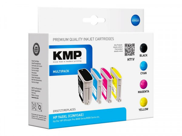 KMP Patrone HP Nr. 940XL Multip. 1400-2200S. H71V refilled
