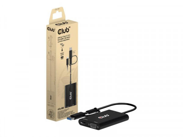 Club3D Adapter USB Typ C/A > HDMI / VGA