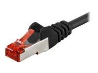 Goobay Netzwerkkabel Cat6 S/FTP, 3m, schwarz, Bulk