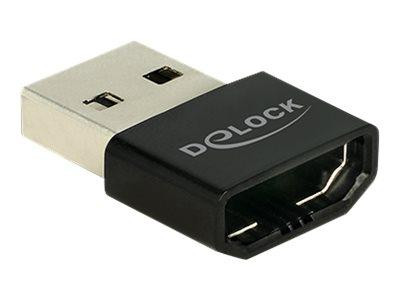 Delock Adapter HDMI-A Buchse > USB Typ-A Stecker schwarz
