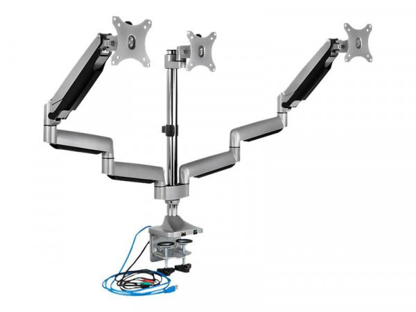 Monitor Arm IcyBox 3 Monitore bis zu 32" USB/AUDIO extern