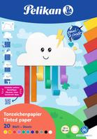 Pelikan Tonpapier Block TZPB, 20 Blatt, 23x33cm, Rainbow
