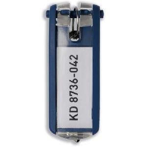 DURABLE Schlüsselanhänger Key Clip 6 Stück dunkelblau