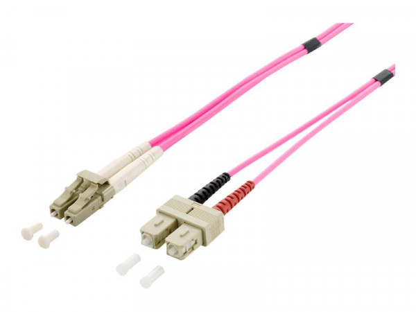 Equip LWL Patchkabel LC->SC 1.00m Multimode Duplex OM4