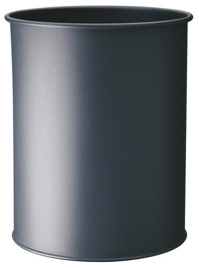 DURABLE Papierkorb Metall rund 15 Liter Metallic silber