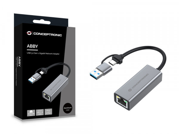 CONCEPTRONIC Adapter USB3.2 Gen 1 -> RJ45 10/10001000