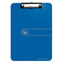 Herlitz Klemmbrett A4 PS blau opak 1er Packung