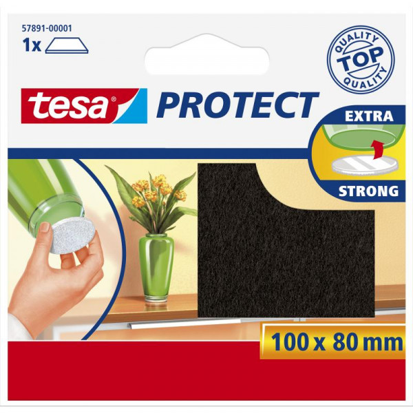 tesa Protect Filzgleiter rechteckig 100 x 80mm braun