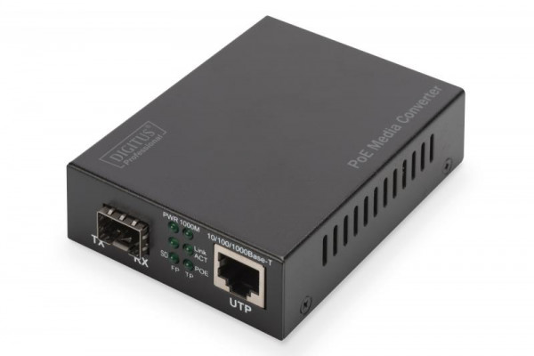 DIGITUS Konverter Gigabit PoE Media SFP/RJ45