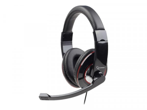 GEMBIRD Headset stereo schwarz/rot USB