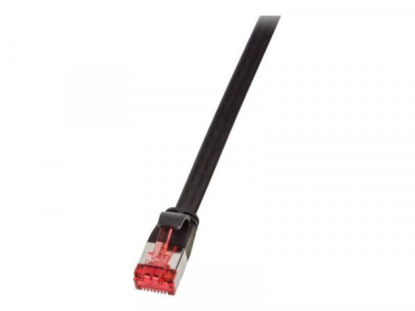 LogiLink Flachpatchkabel 2xRJ45 U/FTP Cat6 2.00m schwarz