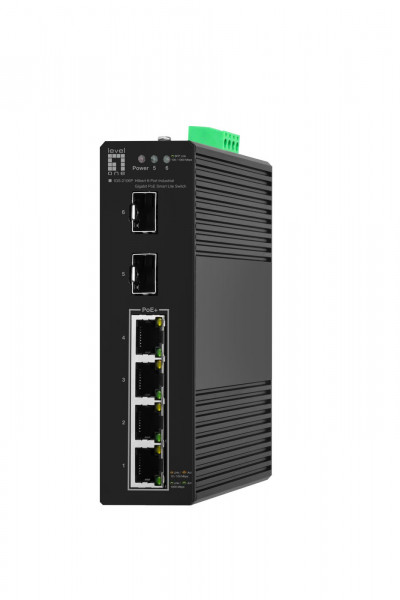 LevelOne Switch 6x GE IGS-2106P 2xSFP, 4xPoE Outputs sw