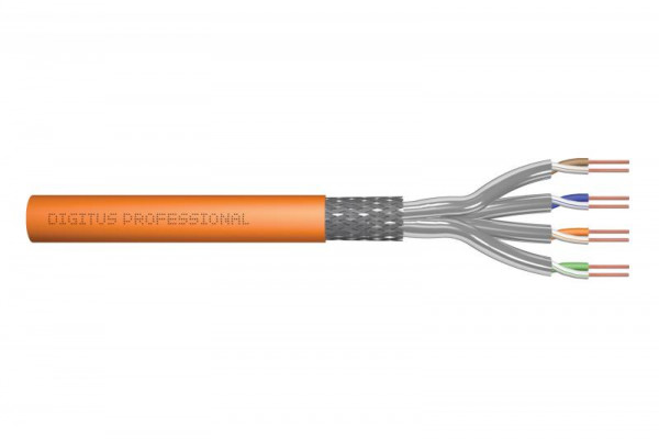 DIGITUS CAT.7 S/FTP Verlegekabel, 100m, simplex,100m,orange