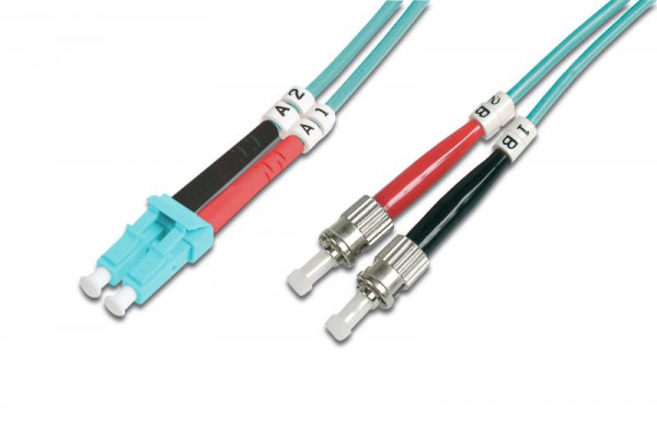 DIGITUS LWL Patchkabel LC -> ST 5.00m Multimode Duplex OM3